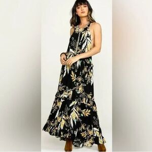 Free People Black Floral Maxi Dress